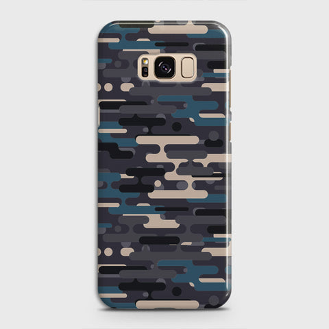 Samsung Galaxy S8 Plus Cover - Camo Series 2 - Blue & Grey Design - Matte Finish - Snap On Hard Case with LifeTime Colors Guarantee