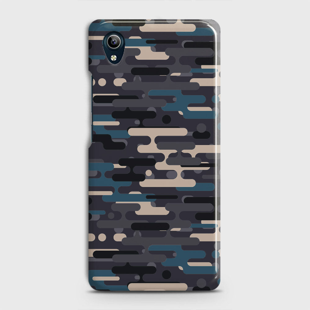 Vivo Y90 Cover - Camo Series 2 - Blue & Grey Design - Matte Finish - Snap On Hard Case with LifeTime Colors Guarantee