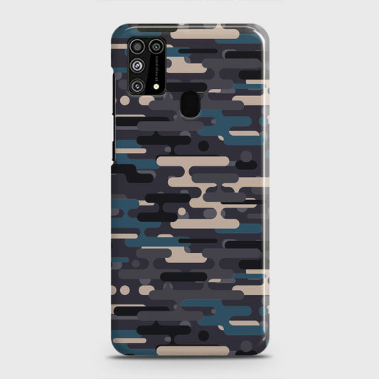 Samsung Galaxy M31 Cover - Camo Series 2 - Blue & Grey Design - Matte Finish - Snap On Hard Case with LifeTime Colors Guarantee