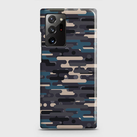 Samsung Galaxy Note 20 Ultra Cover - Camo Series 2 - Blue & Grey Design - Matte Finish - Snap On Hard Case with LifeTime Colors Guarantee