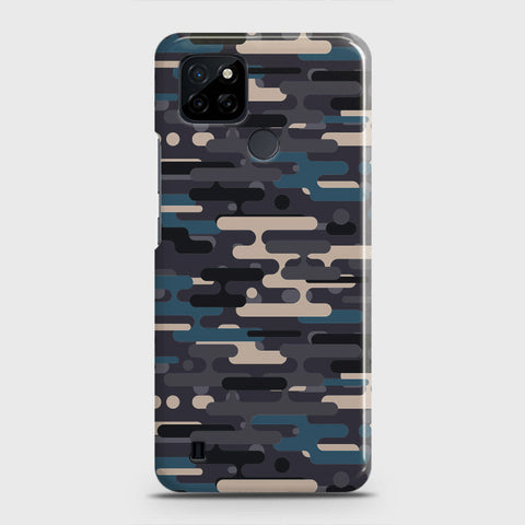 Realme C21Y Cover - Camo Series 2 - Green & Grey Design - Matte Finish - Snap On Hard Case with LifeTime Colors Guarantee