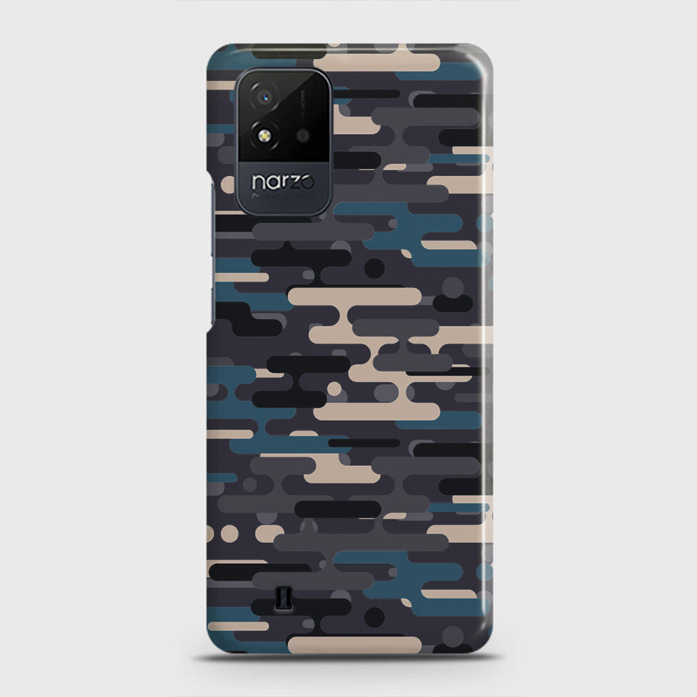 Realme Narzo 50i Cover - Camo Series 2 - Green & Grey Design - Matte Finish - Snap On Hard Case with LifeTime Colors Guarantee