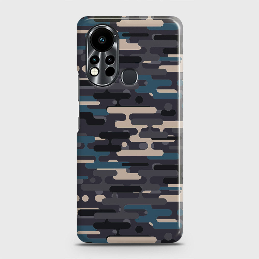 Infinix Hot 11s Cover - Camo Series 2 - Blue & Grey Design - Matte Finish - Snap On Hard Case with LifeTime Colors Guarantee
