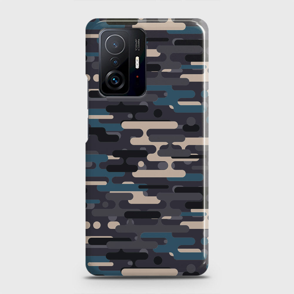 Xiaomi 11T Cover - Camo Series 2 - Blue & Grey Design - Matte Finish - Snap On Hard Case with LifeTime Colors Guarantee