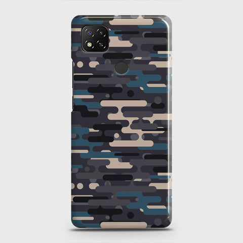 Xiaomi Redmi 10A Cover - Camo Series 2 - Blue & Grey Design - Matte Finish - Snap On Hard Case with LifeTime Colors Guarantee