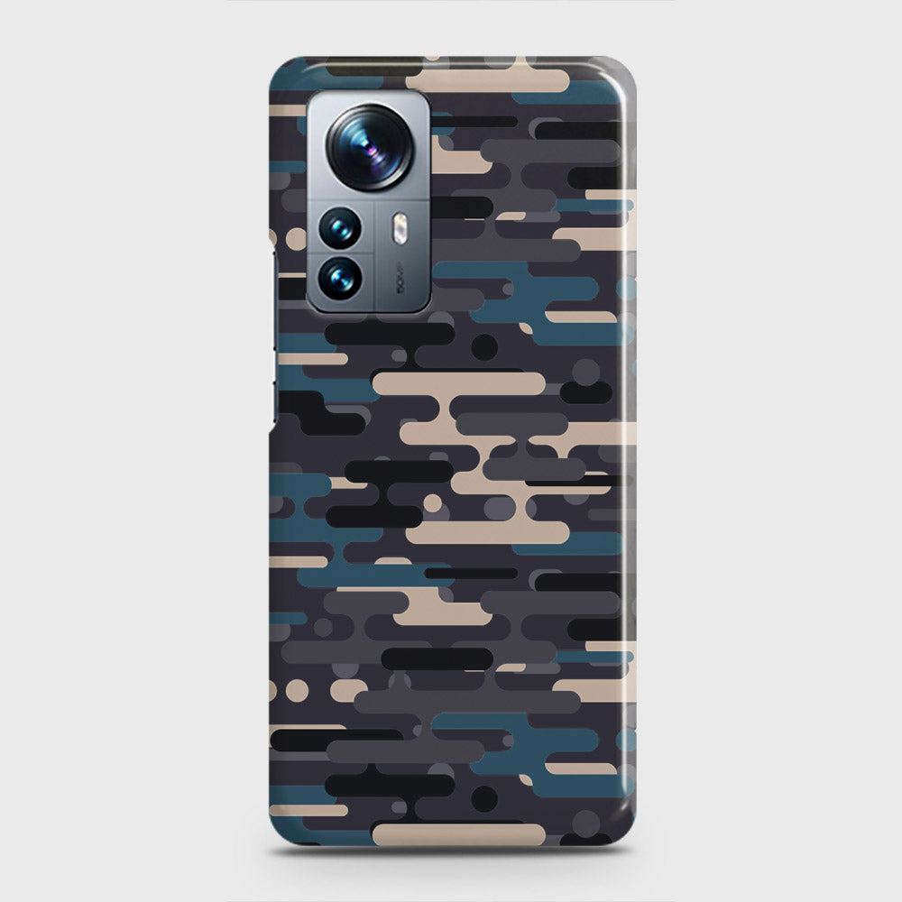 Xiaomi 12x Cover - Camo Series 2 - Blue & Grey Design - Matte Finish - Snap On Hard Case with LifeTime Colors Guarantee