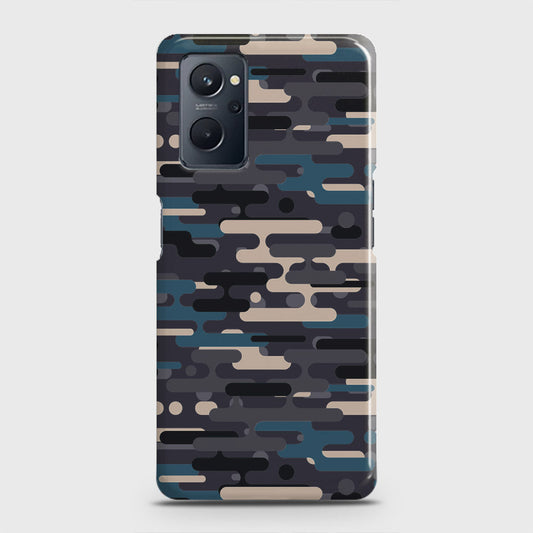 Realme 9i Cover - Camo Series 2 - Green & Grey Design - Matte Finish - Snap On Hard Case with LifeTime Colors Guarantee