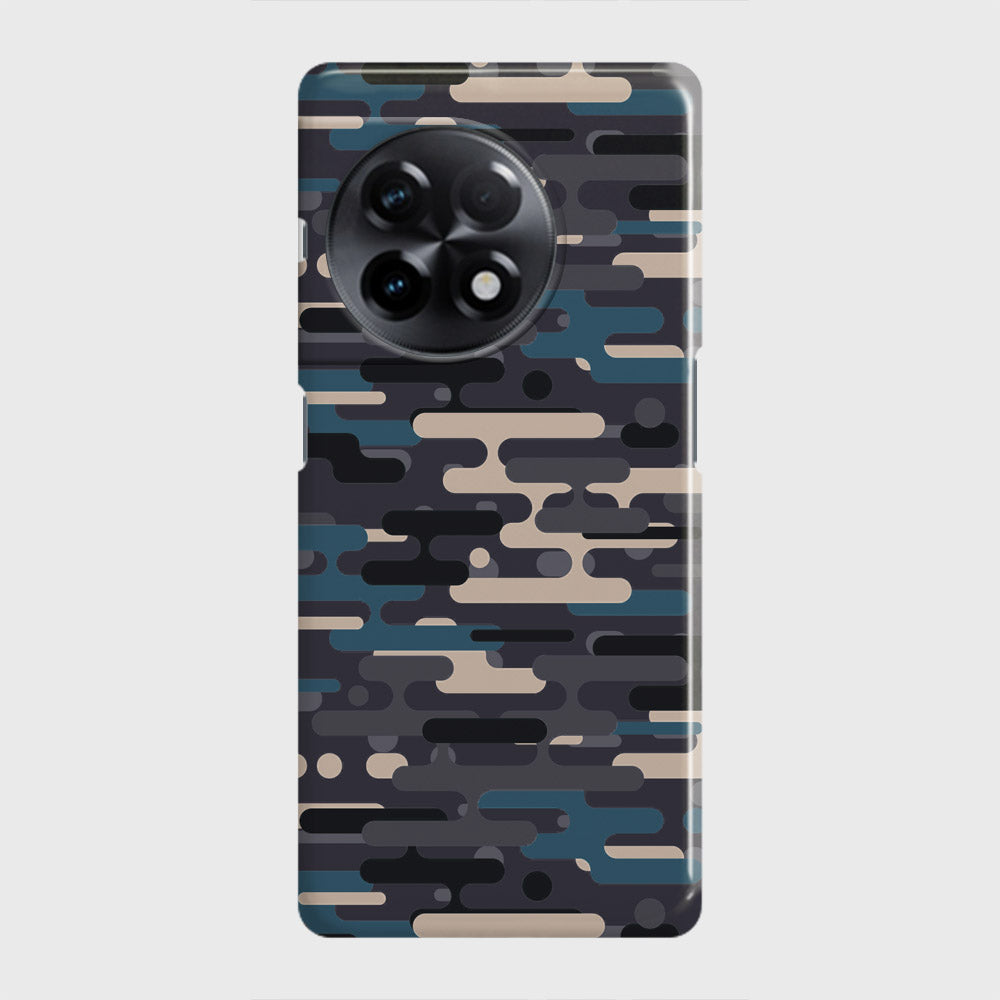 OnePlus 11R Cover - Camo Series 2 - Blue & Grey Design - Matte Finish - Snap On Hard Case with LifeTime Colors Guarantee