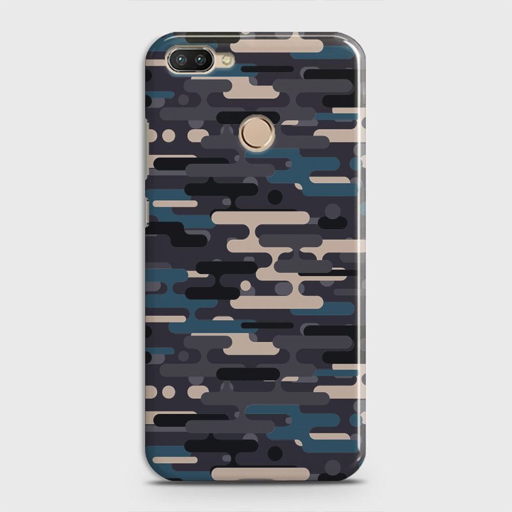 Infinix Hot 6 Pro  Cover - Camo Series 2 - Blue & Grey Design - Matte Finish - Snap On Hard Case with LifeTime Colors Guarantee
