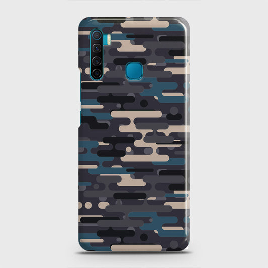 Infinix S5 - Camo Series 2 - Blue & Grey Design - Matte Finish - Snap On Hard Case with LifeTime Colors Guarantee