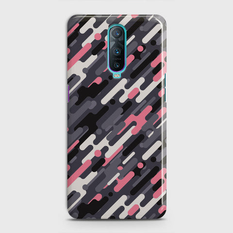 Oppo R17 Pro Cover - Camo Series 3 - Pink & Grey Design - Matte Finish - Snap On Hard Case with LifeTime Colors Guarantee