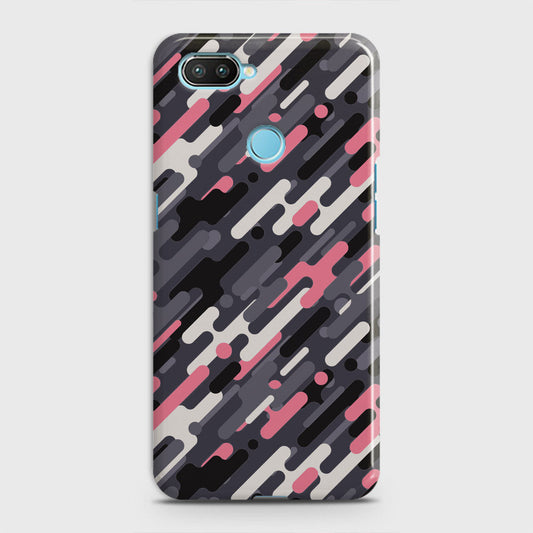 Realme 2 Cover - Camo Series 3 - Pink & Grey Design - Matte Finish - Snap On Hard Case with LifeTime Colors Guarantee