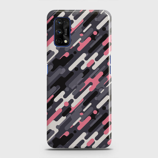 Realme 7 Pro Cover - Camo Series 3 - Pink & Grey Design - Matte Finish - Snap On Hard Case with LifeTime Colors Guarantee