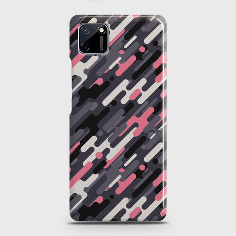 Realme C11 Cover - Camo Series 3 - Pink & Grey Design - Matte Finish - Snap On Hard Case with LifeTime Colors Guarantee