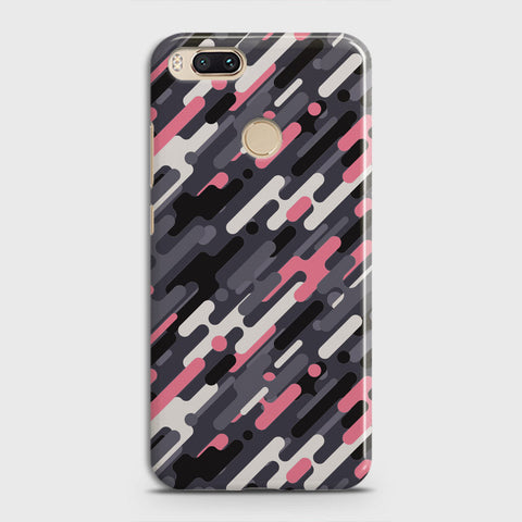 Xiaomi Mi A1 Cover - Camo Series 3 - Pink & Grey Design - Matte Finish - Snap On Hard Case with LifeTime Colors Guarantee