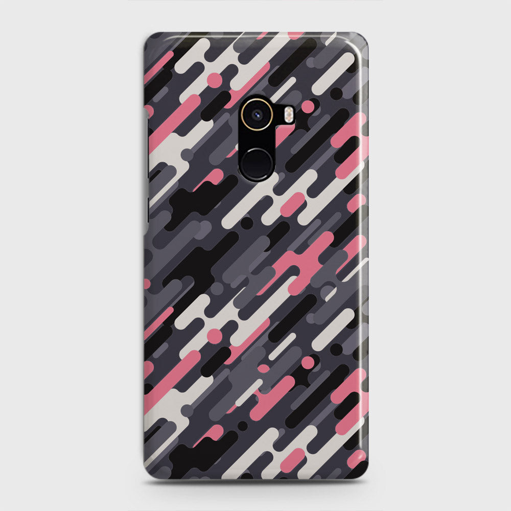 Xiaomi Mi Mix 2 Cover - Camo Series 3 - Pink & Grey Design - Matte Finish - Snap On Hard Case with LifeTime Colors Guarantee