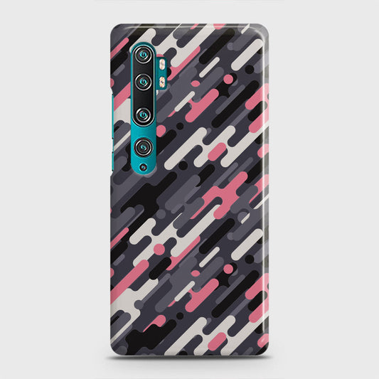 Xiaomi Mi Note 10 Pro Cover - Camo Series 3 - Pink & Grey Design - Matte Finish - Snap On Hard Case with LifeTime Colors Guarantee