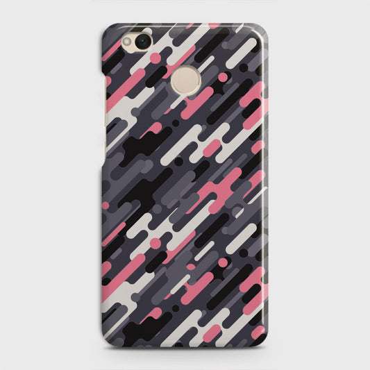 Xiaomi Redmi 4 / 4X Cover - Camo Series 3 - Pink & Grey Design - Matte Finish - Snap On Hard Case with LifeTime Colors Guarantee