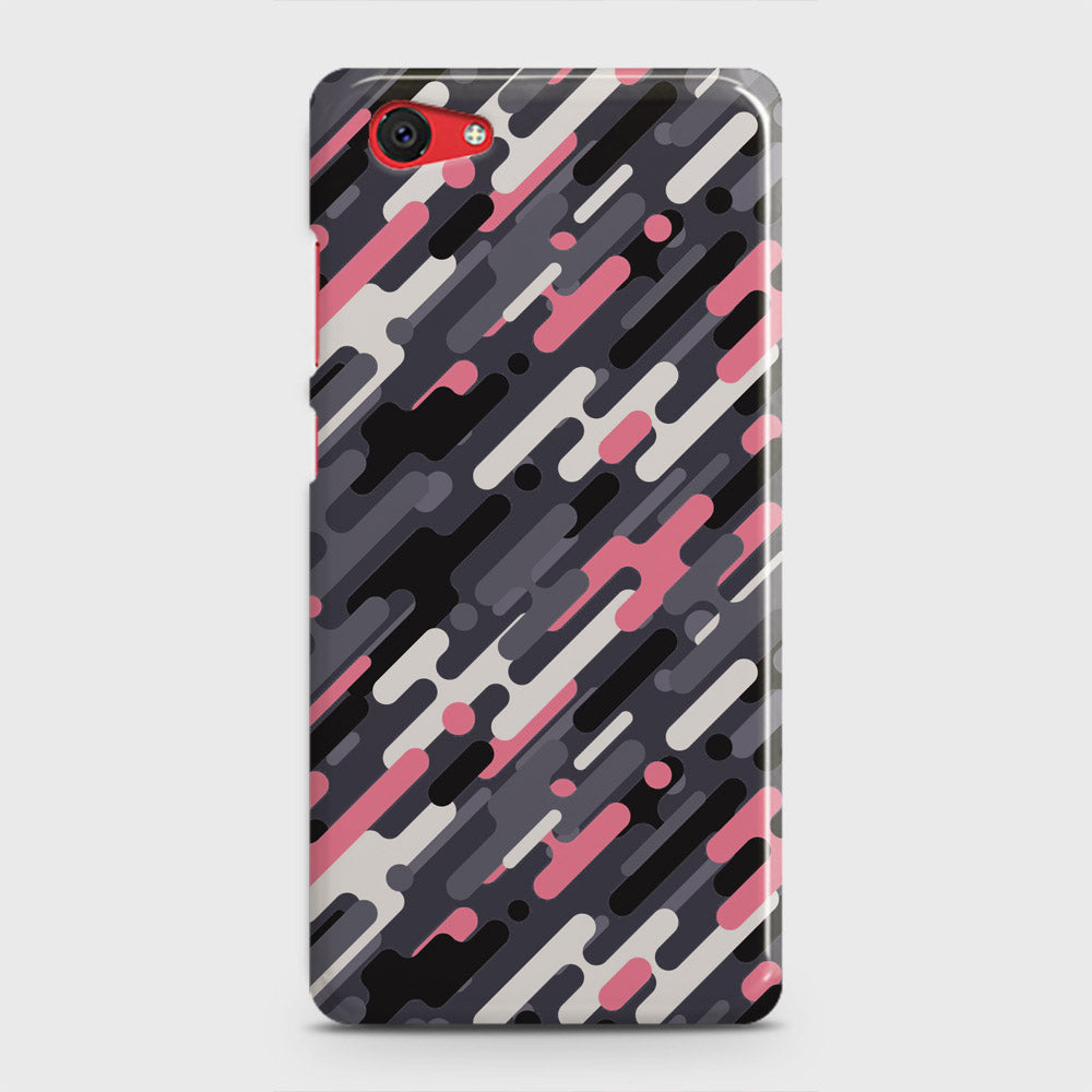 Vivo Y71 Cover - Camo Series 3 - Pink & Grey Design - Matte Finish - Snap On Hard Case with LifeTime Colors Guarantee