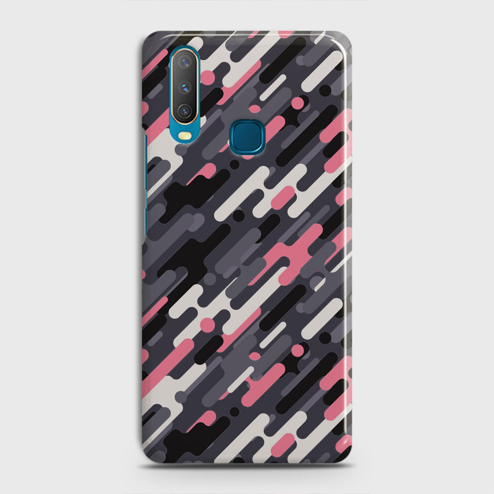 Vivo Y15 Cover - Camo Series 3 - Pink & Grey Design - Matte Finish - S ...