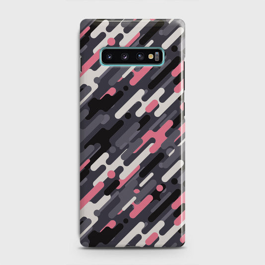 Samsung Galaxy S10 Plus Cover - Camo Series 3 - Pink & Grey Design - Matte Finish - Snap On Hard Case with LifeTime Colors Guarantee