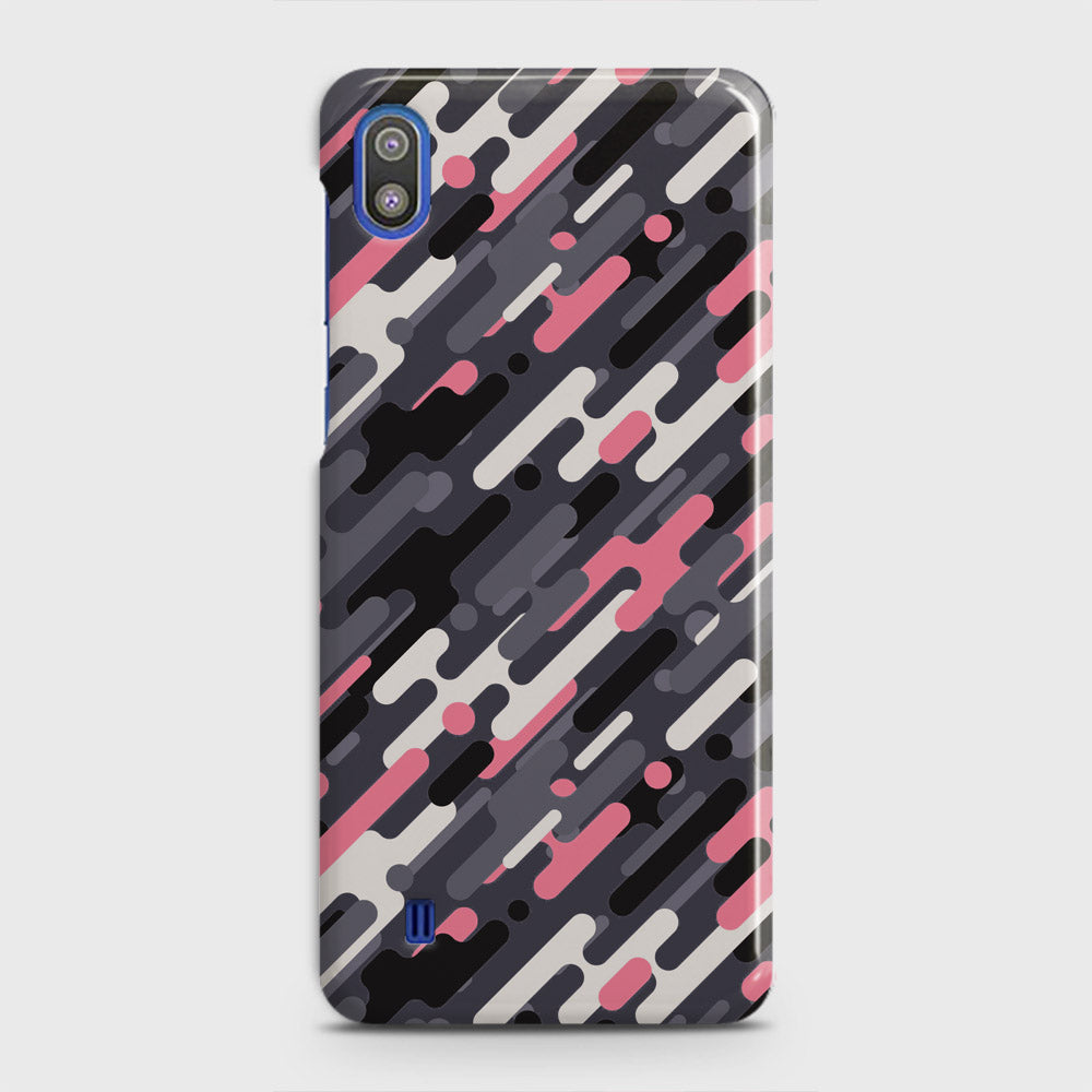 Samsung Galaxy A10 Cover - Camo Series 3 - Pink & Grey Design - Matte Finish - Snap On Hard Case with LifeTime Colors Guarantee