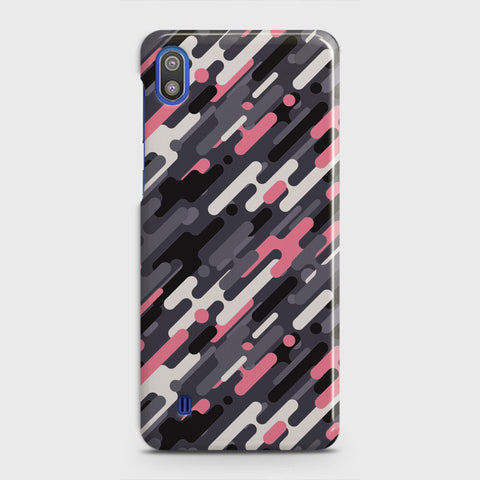 Samsung Galaxy A10 Cover - Camo Series 3 - Pink & Grey Design - Matte Finish - Snap On Hard Case with LifeTime Colors Guarantee