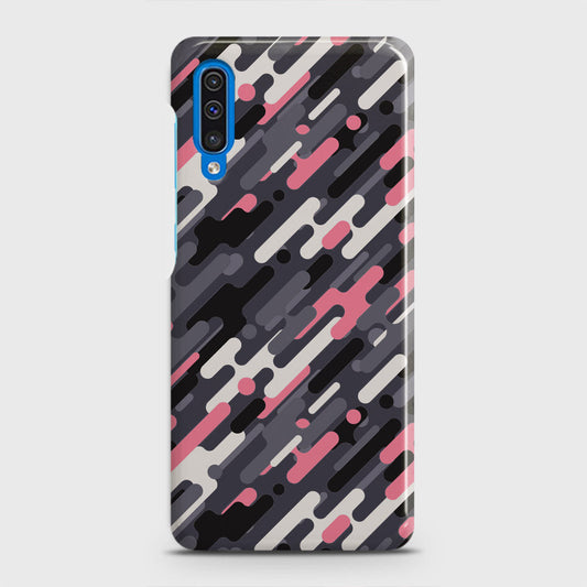 Samsung Galaxy A50 Cover - Camo Series 3 - Pink & Grey Design - Matte Finish - Snap On Hard Case with LifeTime Colors Guarantee