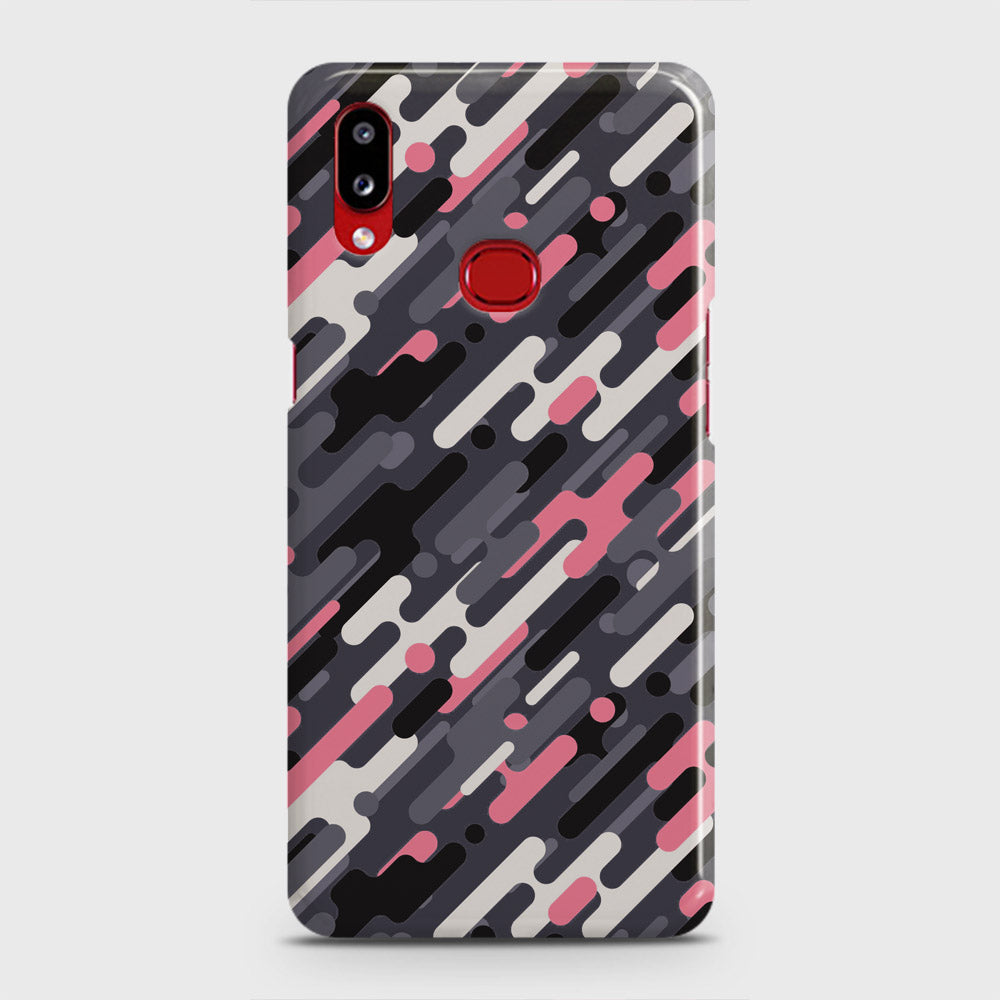 Samsung Galaxy A10s Cover - Camo Series 3 - Pink & Grey Design - Matte Finish - Snap On Hard Case with LifeTime Colors Guarantee