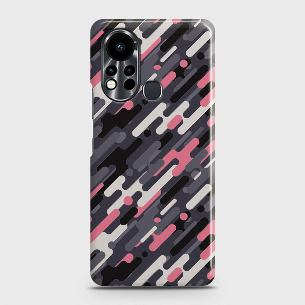 Infinix Hot 11s Cover - Camo Series 3 - Pink & Grey Design - Matte Finish - Snap On Hard Case with LifeTime Colors Guarantee