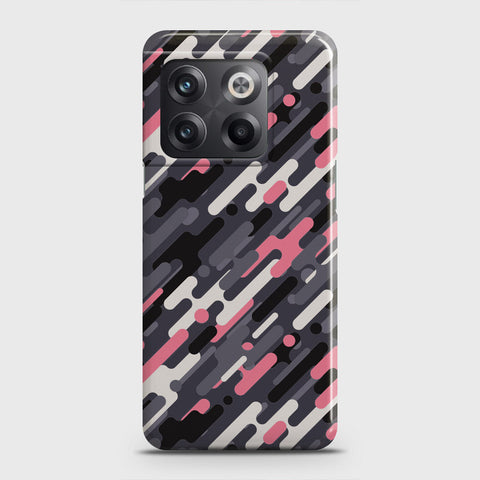 OnePlus 10T Cover - Camo Series 3 - Pink & Grey Design - Matte Finish - Snap On Hard Case with LifeTime Colors Guarantee