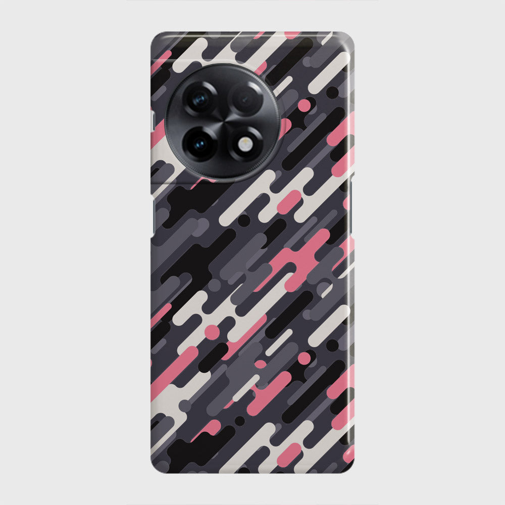 OnePlus 11R Cover - Camo Series 3 - Pink & Grey Design - Matte Finish - Snap On Hard Case with LifeTime Colors Guarantee