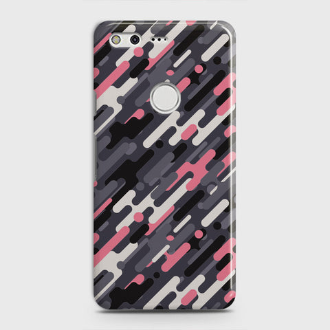 Google Pixel Cover - Camo Series 3 - Pink & Grey Design - Matte Finish - Snap On Hard Case with LifeTime Colors Guarantee