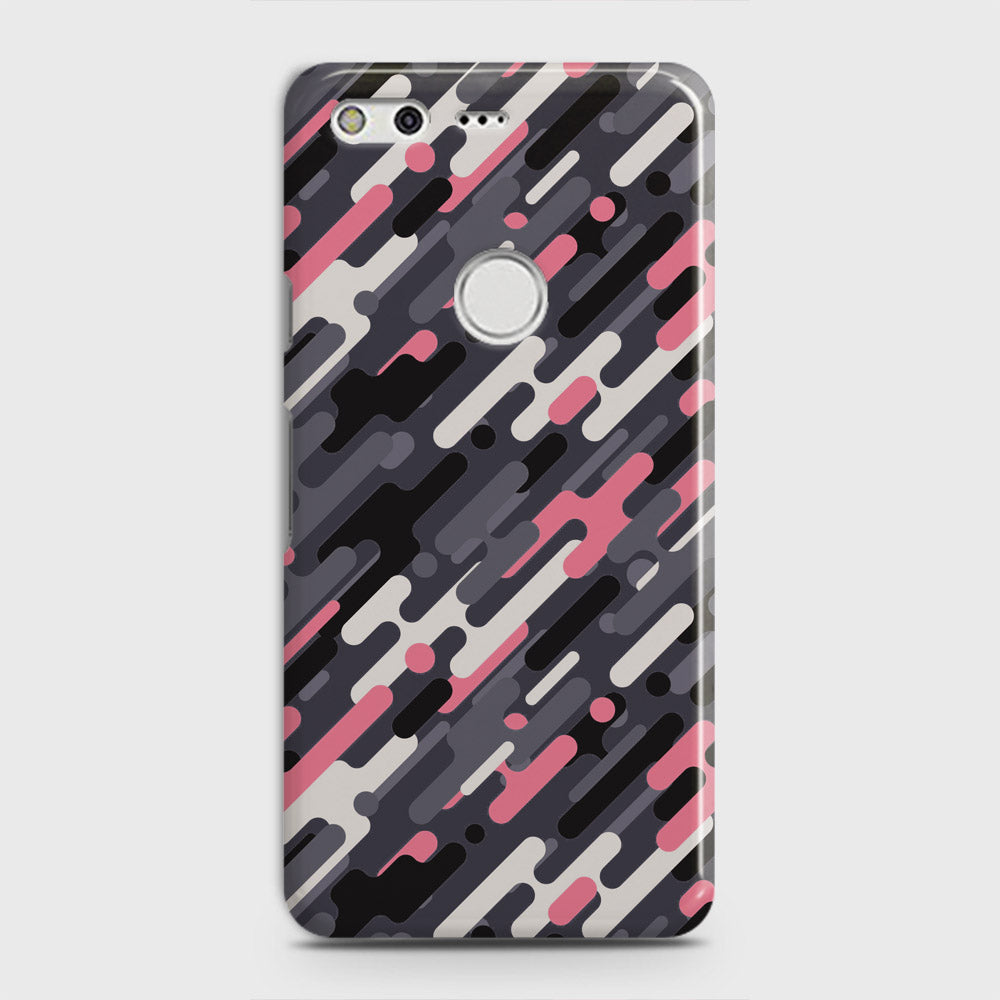 Google Pixel XL Cover - Camo Series 3 - Pink & Grey Design - Matte Finish - Snap On Hard Case with LifeTime Colors Guarantee