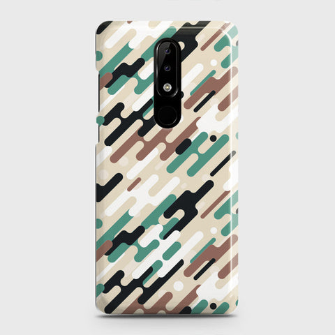 Nokia 3.1 Plus Cover - Camo Series 3 - Black & Brown Design - Matte Finish - Snap On Hard Case with LifeTime Colors Guarantee