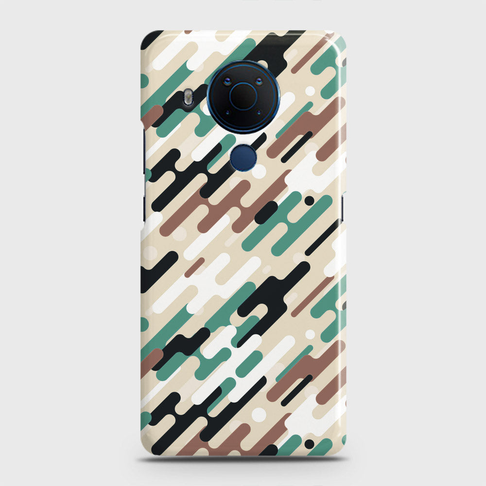 Nokia 5.4 Cover - Camo Series 3 - Black & Brown Design - Matte Finish - Snap On Hard Case with LifeTime Colors Guarantee