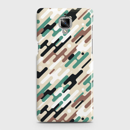 OnePlus 3  Cover - Camo Series 3 - Black & Brown Design - Matte Finish - Snap On Hard Case with LifeTime Colors Guarantee