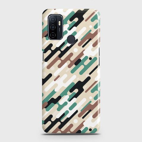 Oppo A53 Cover - Camo Series 3 - Black & Brown Design - Matte Finish - Snap On Hard Case with LifeTime Colors Guarantee