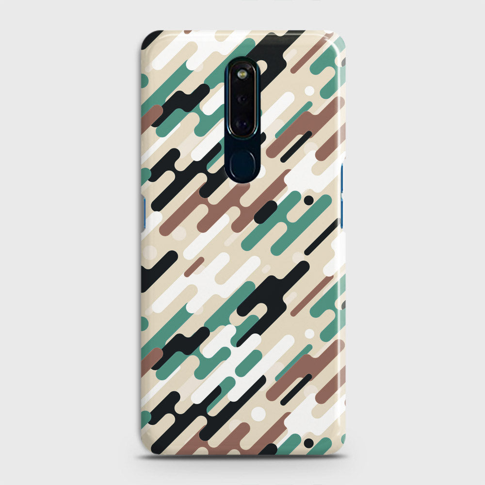 Oppo F11 Cover - Camo Series 3 - Black & Brown Design - Matte Finish - Snap On Hard Case with LifeTime Colors Guarantee