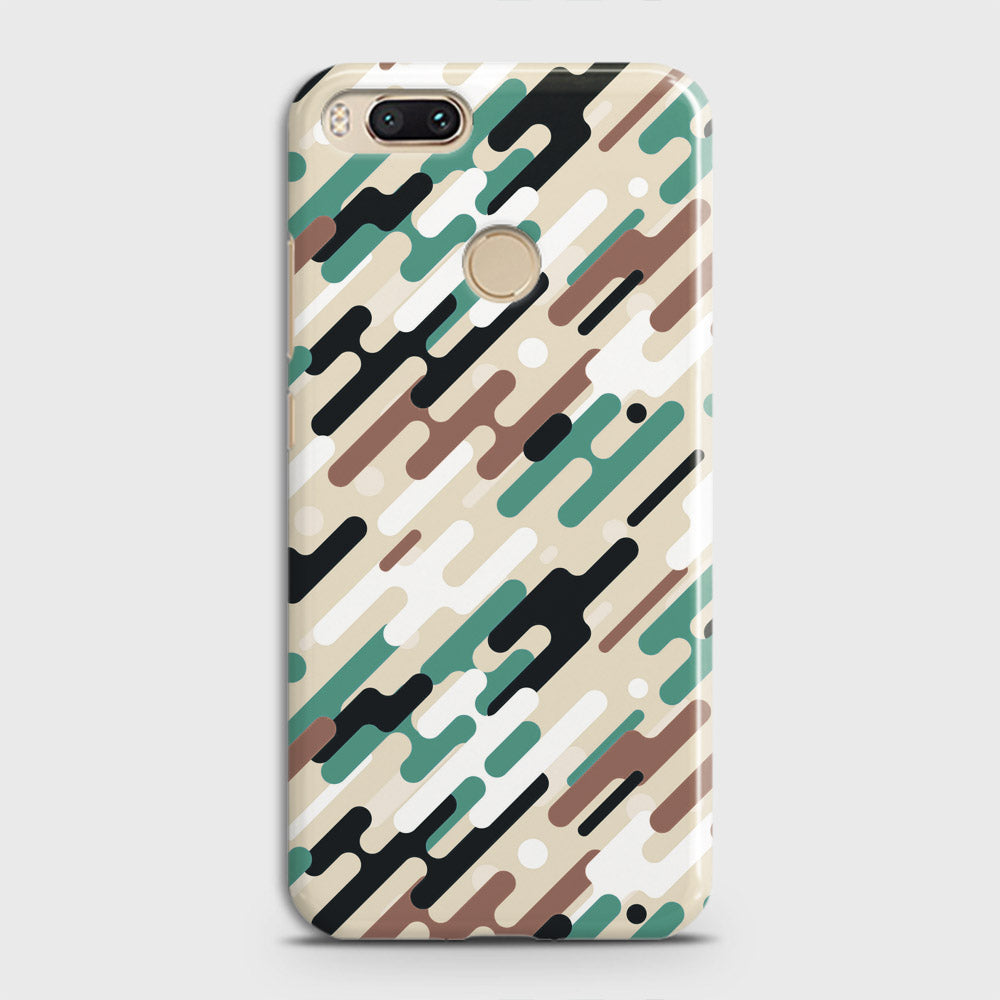 Xiaomi Mi A1 Cover - Camo Series 3 - Black & Brown Design - Matte Finish - Snap On Hard Case with LifeTime Colors Guarantee