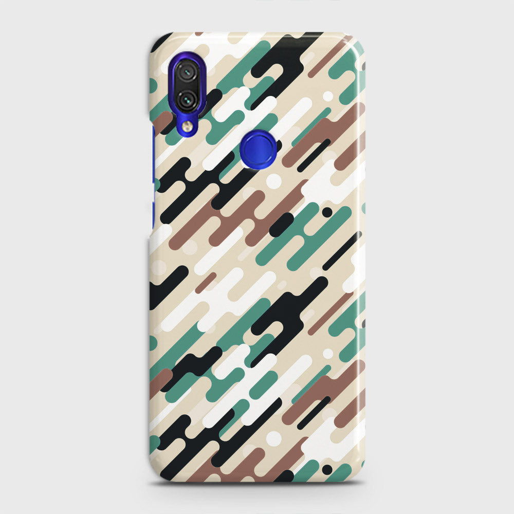 Xiaomi Redmi Note 7 Cover - Camo Series 3 - Black & Brown Design - Matte Finish - Snap On Hard Case with LifeTime Colors Guarantee