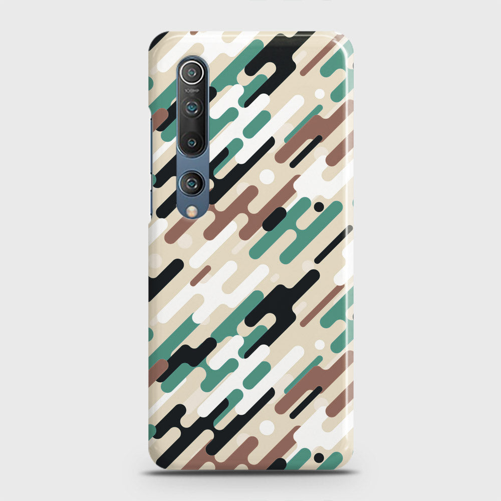 Xiaomi Mi 10 Cover - Camo Series 3 - Black & Brown Design - Matte Finish - Snap On Hard Case with LifeTime Colors Guarantee