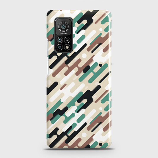 Xiaomi Mi 10T Cover - Camo Series 3 - Black & Brown Design - Matte Finish - Snap On Hard Case with LifeTime Colors Guarantee