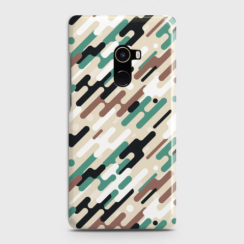 Xiaomi Mi Mix 2 Cover - Camo Series 3 - Black & Brown Design - Matte Finish - Snap On Hard Case with LifeTime Colors Guarantee