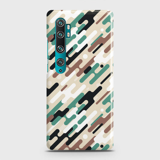 Xiaomi Mi Note 10 Cover - Camo Series 3 - Black & Brown Design - Matte Finish - Snap On Hard Case with LifeTime Colors Guarantee