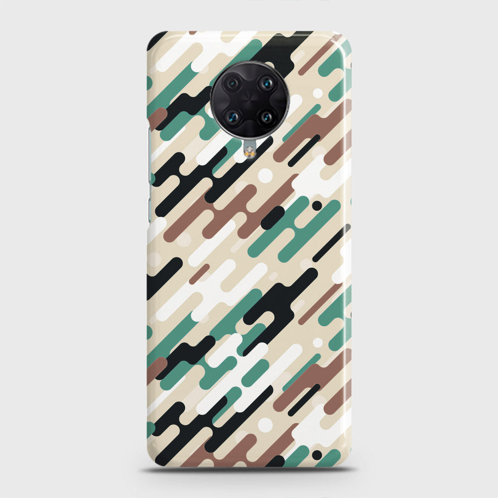 Xiaomi Poco F2 Pro Cover - Camo Series 3 - Black & Brown Design - Matte Finish - Snap On Hard Case with LifeTime Colors Guarantee