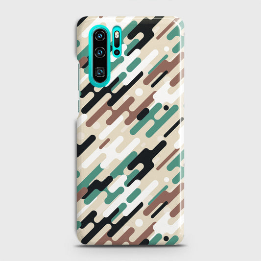 Huawei P30 Pro Cover - Camo Series 3 - Black & Brown Design - Matte Finish - Snap On Hard Case with LifeTime Colors Guarantee