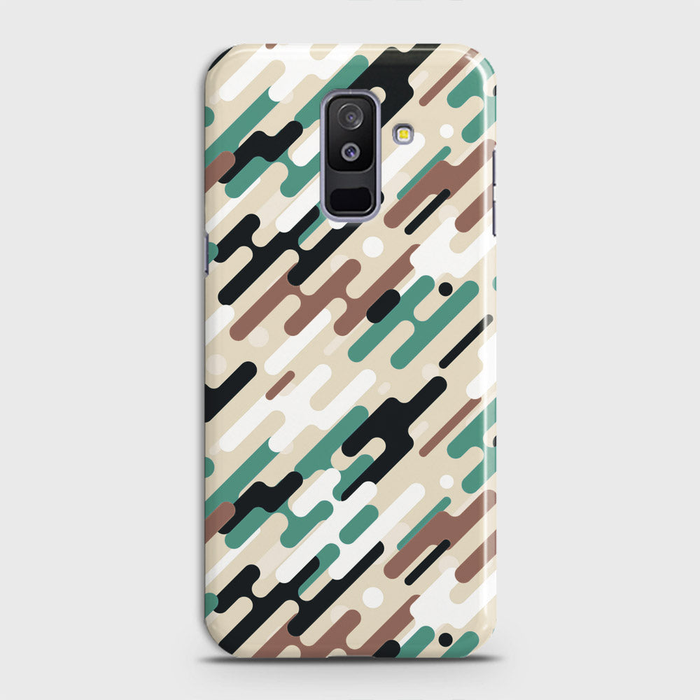 Samsung Galaxy A6 Plus 2018 Cover - Camo Series 3 - Black & Brown Design - Matte Finish - Snap On Hard Case with LifeTime Colors Guarantee
