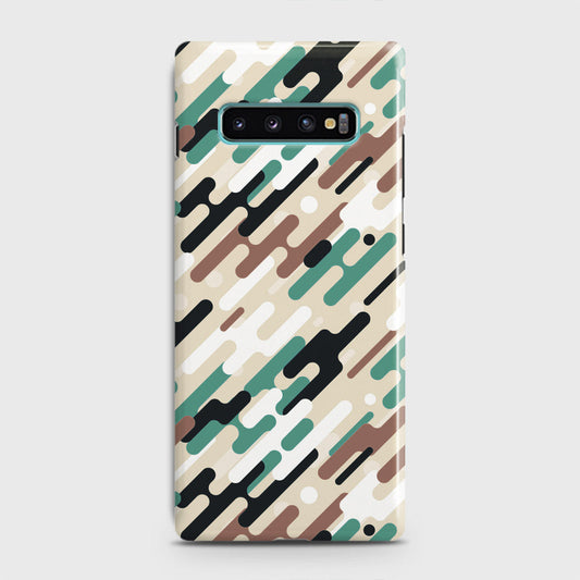 Samsung Galaxy S10 Plus Cover - Camo Series 3 - Black & Brown Design - Matte Finish - Snap On Hard Case with LifeTime Colors Guarantee