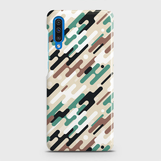 Samsung Galaxy A50 Cover - Camo Series 3 - Black & Brown Design - Matte Finish - Snap On Hard Case with LifeTime Colors Guarantee